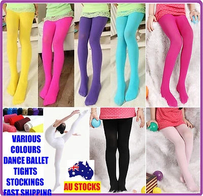 KIDS GIRL DANCE BALLET TIGHT TIGHTS STOCKING STOCKINGS LEG OPAQUE 80 SIZE S,M,L - image 1 of 4