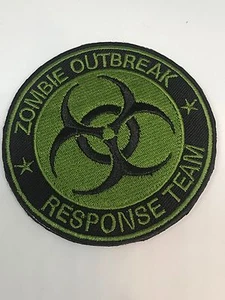 ZOMBIE HUNTER OUTBREAK RESPONSE TEAM TACTICAL BIOHAZARD OD GREEN Hook/Loop PATCH - Picture 1 of 3