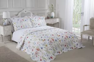 Bedspread Set 3Pcs Quilted Patchwork Bedspread Double King Single Bed S Meadow - Picture 1 of 3