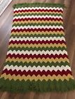 Vintage+Handmade+Crochet+Chevron+ZigZag+Ripple+Afghan+Throw+Blanket+38+X+68