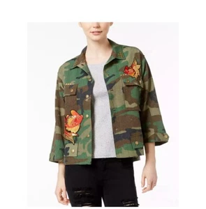 Fair Child Womens Shirt Sz S Little Big Town Camo Goldfish Jacket Snap Up - Picture 1 of 13