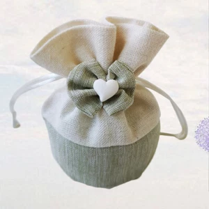 5 Pcs Thickened Flower Cloth Bag Drawstring Pouch Burlap Storage - Picture 1 of 12