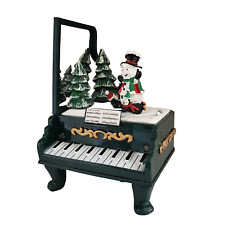 Christmas Musical Piano W/ Revolving Snowman Penguins Light Sound Movement Decor