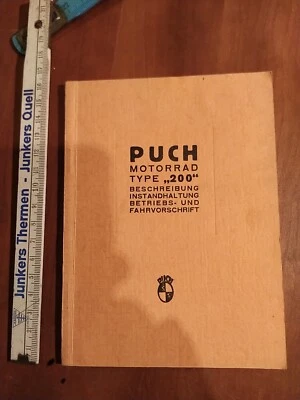 9.7 Puch 200 1937 ? Kastenrahmen Betriebsanleitung orig Manual Handbuch Oldtimer - Bild 1 von 4