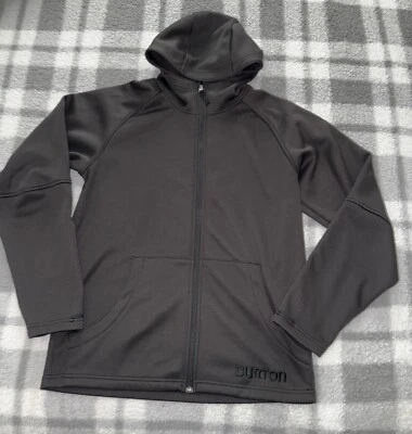 Mens Burton  Hoodie Jacket Full Zip Mens Size M Black on Black Logo - Image 1 of 4