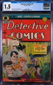 Detective Comics 79 “Destiny’s Auction” (Crimson Avenger) CGC Rated 1.5 1943!! - Picture 1 of 7