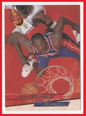 1993-94 Ultra Olden Polynice Detroit Pistons #59 NBA Trading Card Fleer - Image 1 of 2