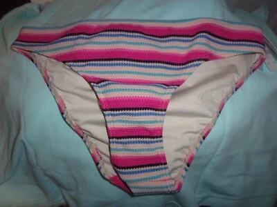 Roxy Paraiso Striped Tiki Bikini Bottom Size Medium - Image 1 of 3