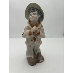 Vintage Stipo Ceramic Boy Figurine With Hat & Scarf - Picture 1 of 7
