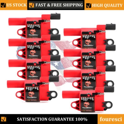 8 Ignition Coils Pack For Chevy Silverado 1500 2500 HD GMC Sierra 1500 12573190 - Image 1 of 4