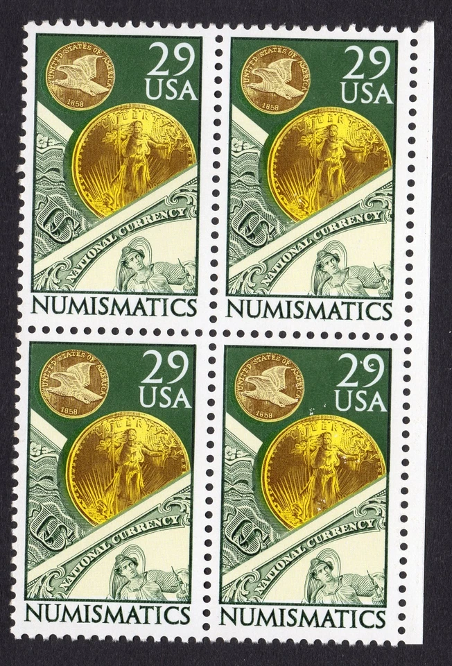 Scott #2558 NUMISMATICS Block of 4 STAMPS - MNH - Image 1 of 1