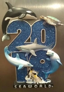 Seaworld Magnet 2019 Shamu orca delfines tiburón tortuga pingüino - Imagen 1 de 2