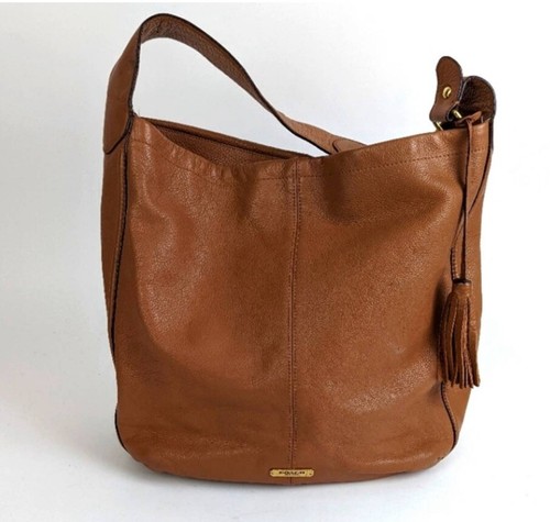 COACH Avery Pebble Grain pelle grande hobo marrone chiaro
