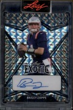 2022 Leaf Exotic Mosaic Elephant Autographs Bailey Zappe Auto RC Rookie /6