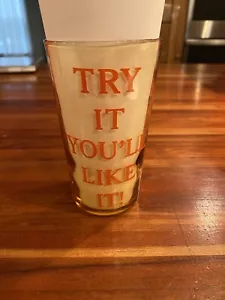 Vintage MCM Cocktail Bar Glass Try It You'll Like It Set Of 4 See Description - Picture 1 of 8