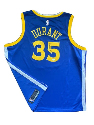 KEVIN DURANT SIGNED AUTO GOLDEN STATE WARRIORS NBA SWINGMAN JERSEY w/ COA JSA - Image 1 of 4