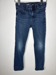 Old Navy Jeans Boys Slim 360 Stretch Size 8 Kids Denim Pants Blue Dark Wash - Picture 1 of 12