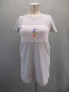 NIKE Size L Girls Gray 100% Cotton Short Sleeve Short Athletic T-Shirt Dress 254 - Picture 1 of 9