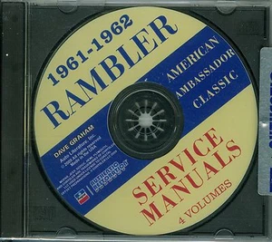 1961-62  AMC RAMBLER AMERICAN AMBASSADOR CLASSIC  SHOP  MANUAL ON CD - Picture 1 of 1
