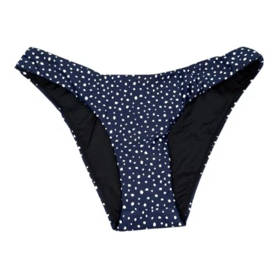 Pantalones de bikini J.Crew traje de baño a lunares tiro bajo azul marino XXS Foto 1 de 4