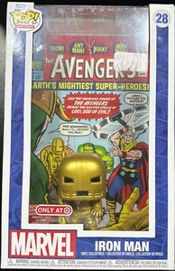 Iron Man Funko Pop! Comic Book Cover with Case: Marvel Damaged Display Case - Picture 1 of 5