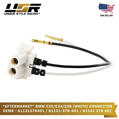 OE Replacement 61131378401 Fog Light Wire Connector For BMW E36 318 325 328 M3 Foto 1 de 4