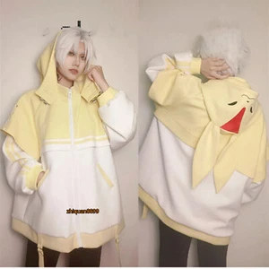 FF14 Yellow Carbuncle Hooded Zipper Hoodie Casual Pullover Coat Costume Top - Picture 1 of 7