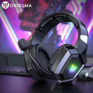 ONIKUMA K8 Gaming Headphones RGB Light Surround Sound Over-Ear Wired Headset - Afbeelding 1 van 6