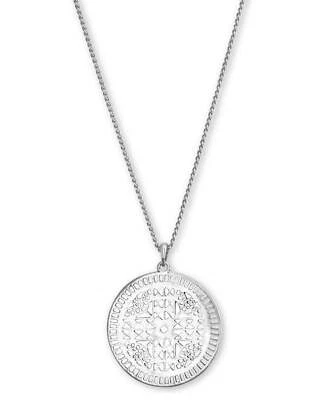 Collar Colgante Plata 32" Disco Calado Tono Plateado Marca Lucky ¡NUEVO! $35 Foto 1 de 2