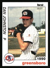 Dan Johnston 1990 Best Greensboro Hornets #5  Baseball Card