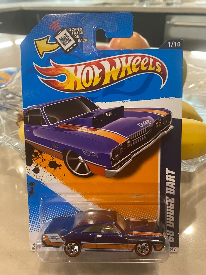 2012 Hot Wheels Walmart Redline #81 Muscle Mania-Mopar 1/10 '68 DODGE DART Blue - Image 1 of 1