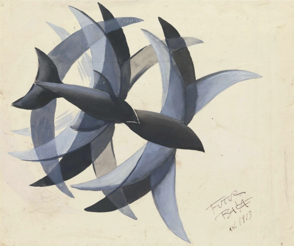 Giacomo Balla Flight of Swallows : Archival Quality Giclée Art Print 1913 - Image 1 of 2
