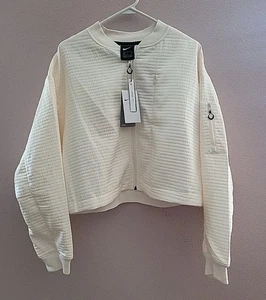 Nike Womans Tech Pack City Ready Ivory Bomber Jacket  XL New With Tags - Picture 1 of 10