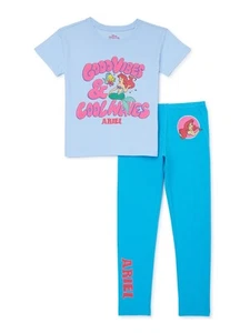 The Little Mermaid Girls Short Sleeve T-Shirt and Leggings Set, 2-Piece, Large - Picture 1 of 1