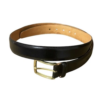 Martin Dingman Calfskin Leather Belt 10050 Handmade USA Black Size 38 Men MINT - Image 1 of 4