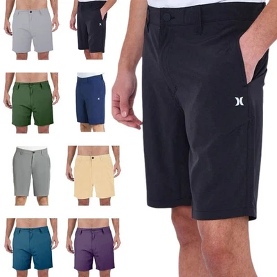 Hurley Shorts Hombre Secado Rápido Poliéster Regular Elástico Verano Playa Media - Imagen 1 de 4