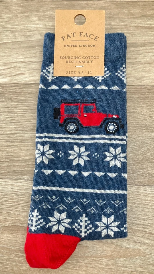BNWT FATFACE FAIR ISLE CHRISTMAS SOCKS 9.5-11 - Image 1 of 1