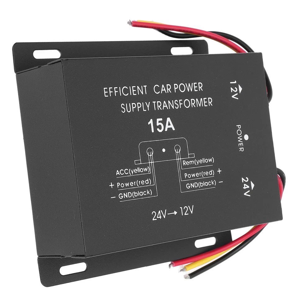­15A 180W 24V-12V DC Voltage Converter Powerful Car Power Supply Voltage - Image 1 of 4