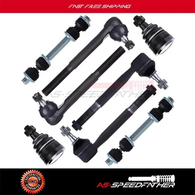 8 Pcs For 1993-2000 Chevrolet C2500 Front Rear Tie Rod Ends Ball Joints Kit - Image 1 of 4