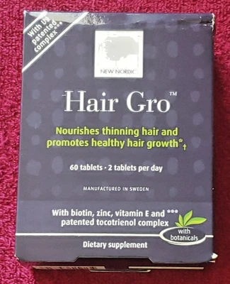 全新 NORDIC Hair Gro 天然头发生长产品_60 片_有效期:03/2027_最后两个 — 第 1/4 张图片