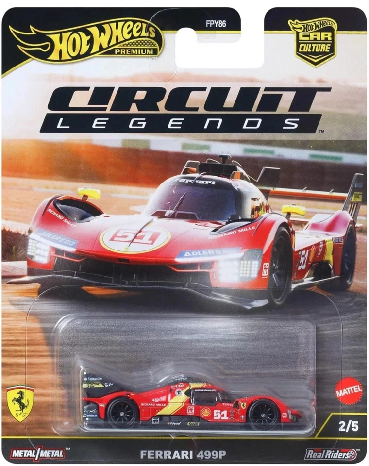 Hot Wheels Premium Ferrari 499p Car Culture Circuit Legends - Immagine 1 di 1