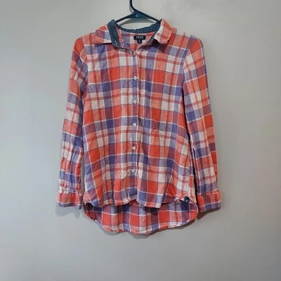 Camisa abotonada manga larga mezcla lino talla M Foto 1 de 4