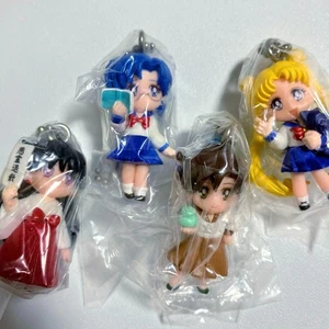 Sailor Moon figure key chain set 4 lot mascot rare anime Japan Bandai m636 - Picture 1 of 3