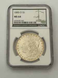 1885-O Morgan Dollar MS-64 NGC (Green Label) - Bild 1 von 2