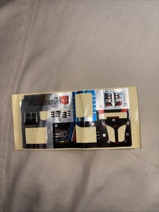 VINTAGE G1 SLAG TRANSFORMER Partial DECAL Sheet - Picture 1 of 2