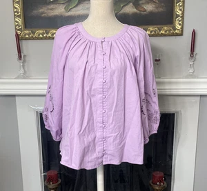 Vince Camuto Knopfleiste ausgeschnittene Ärmel Größe 1X - Bild 1 von 7