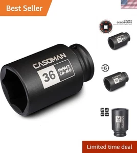 CASOMAN 1/2" Drive x 36 mm Deep 6 PT Impact Socket, CR-MO, 1/2-inch 36mm - Bild 1 von 8