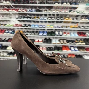 Aldo Dark Brown Suede Slip On High Heel 3 Inch Women’s Size 7.5 - Picture 1 of 10