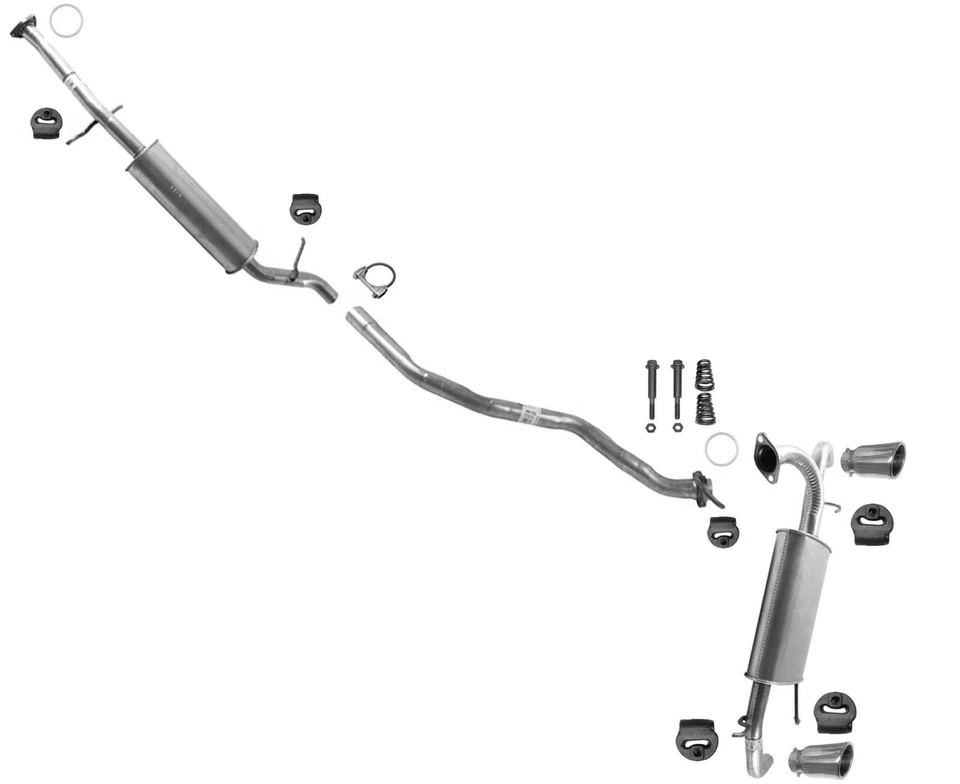 共振器延长管双插座消声器排气系统适用于讴歌 RDX 07-12 — 第 1/4 张图片