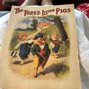 Vtg Three Little Pigs Gallery Graphics Little Classics 1993 Reprint 12” X 10” Lg - Picture 1 of 10